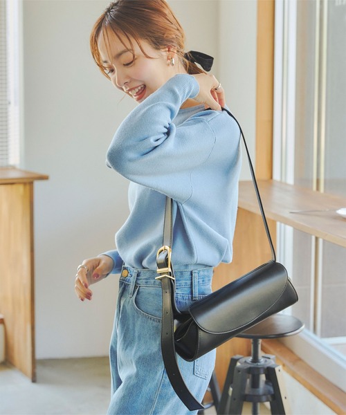 titivate（ティティベイト）の「ﾗｳﾝﾄﾞｼｮﾙﾀﾞｰﾊﾞｯｸﾞ（ショルダーバッグ・レディース・ブラック/ブラウン・FREE）」の5枚目の写真