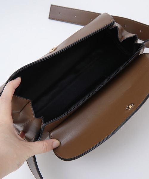 titivate（ティティベイト）の「ﾗｳﾝﾄﾞｼｮﾙﾀﾞｰﾊﾞｯｸﾞ（ショルダーバッグ・レディース・ブラック/ブラウン・FREE）」の13枚目の写真