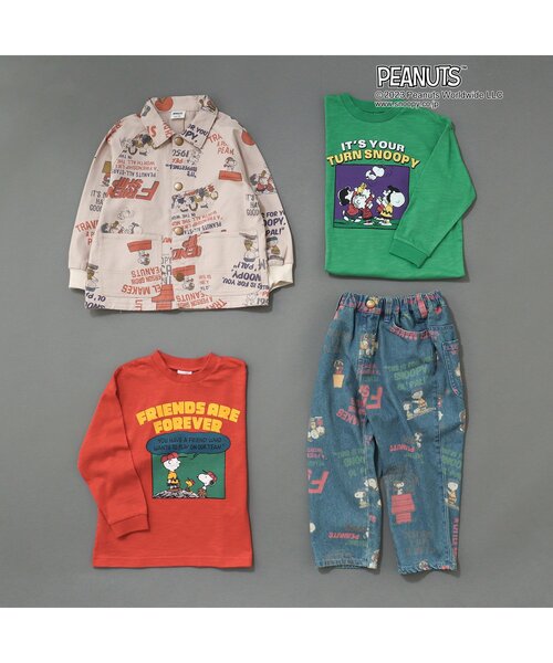 PEANUTS（ピーナッツ）の「PEANUTS 総柄パンツ（その他パンツ・キッズ・キナリ/インディゴブルー・90/110/100/80/120）」の6枚目の写真