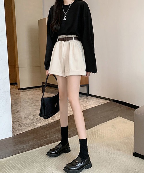 Amulet(アミュレット)の「コーデュロイショートパンツ(その他パンツ・レディース・カーキ/ホワイト/ブラック・L/M/XL)」の5枚目の写真
