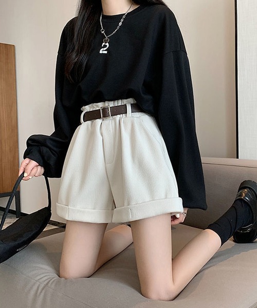 Amulet(アミュレット)の「コーデュロイショートパンツ(その他パンツ・レディース・カーキ/ホワイト/ブラック・L/M/XL)」の8枚目の写真