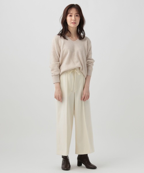 Elura(エルーラ)の「【小柄サイズ Elkotonaコトナウールライクワイドパンツ(その他パンツ・レディース・ブラウン系その他/ブラック系その他/ホワイト/チャコールグレー/ライトグレー/グリーン・SMALL/MEDIUM)」の15枚目の写真