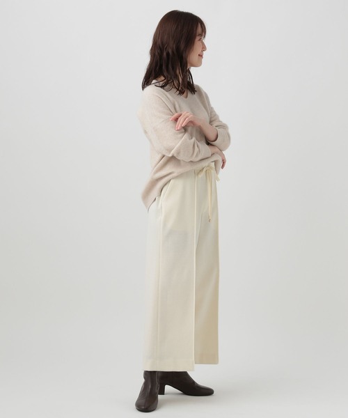 Elura(エルーラ)の「【小柄サイズ Elkotonaコトナウールライクワイドパンツ(その他パンツ・レディース・ブラウン系その他/ブラック系その他/ホワイト/チャコールグレー/ライトグレー/グリーン・SMALL/MEDIUM)」の16枚目の写真