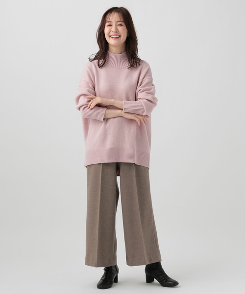 Elura(エルーラ)の「【小柄サイズ Elkotonaコトナウールライクワイドパンツ(その他パンツ・レディース・ブラウン系その他/ブラック系その他/ホワイト/チャコールグレー/ライトグレー/グリーン・SMALL/MEDIUM)」の10枚目の写真