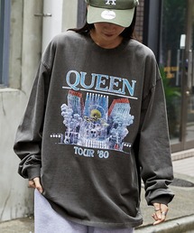 MONO-MART | 【QUEEN/KISS/Slipknot/The Rolling Stones】別注ヴィンテージライク ロックプリントピグメント加工 長袖Tシャツ(Tシャツ/カットソー)