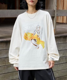 retock's（レトックス）の「【KISS/The Rolling Stones/Aerosmith/The Who】別注ヴィンテージライク ロックプリントピグメント加工 長袖Tシャツ（Tシャツ/カットソー）」