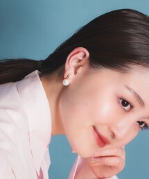 Demi-Luxe BEAMS | ダブル淡水パール イヤリング(イヤリング)