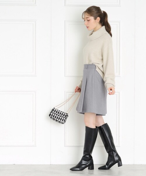 couture brooch（クチュールブローチ）の「◆【マシンウォッシャブル】ウーリッシュフレアキュロット（その他パンツ・レディース・グレー/ブラウン系その他・36/40/38）」の5枚目の写真