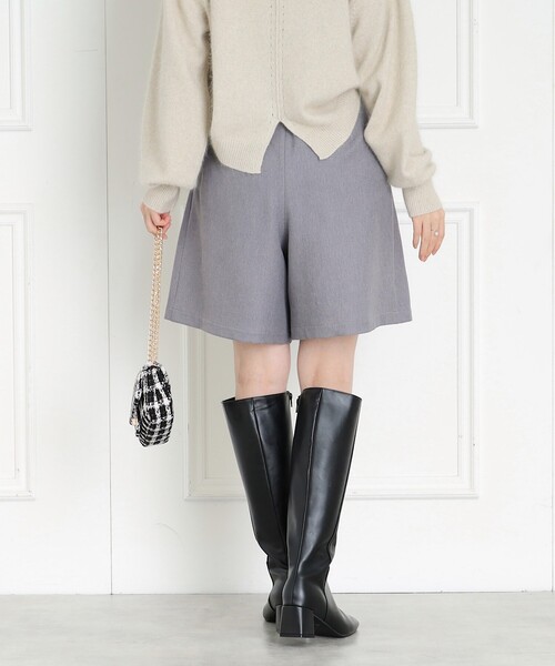 couture brooch（クチュールブローチ）の「◆【マシンウォッシャブル】ウーリッシュフレアキュロット（その他パンツ・レディース・グレー/ブラウン系その他・36/40/38）」の9枚目の写真