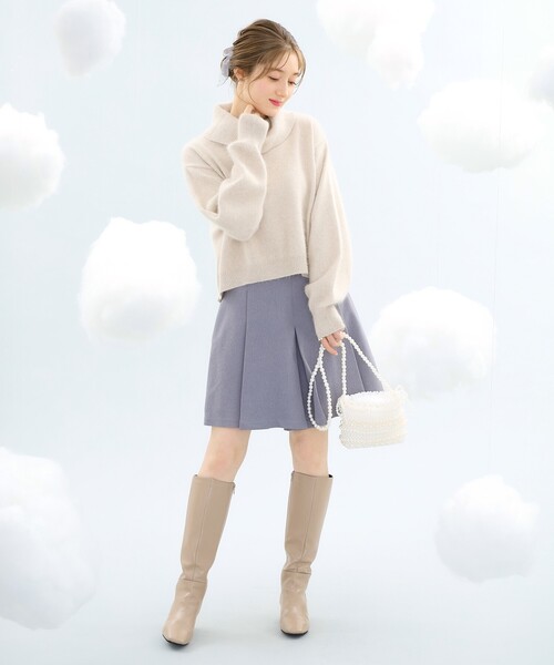 couture brooch（クチュールブローチ）の「◆【マシンウォッシャブル】ウーリッシュフレアキュロット（その他パンツ・レディース・グレー/ブラウン系その他・36/40/38）」の10枚目の写真