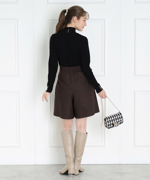 couture brooch（クチュールブローチ）の「◆【マシンウォッシャブル】ウーリッシュフレアキュロット（その他パンツ・レディース・グレー/ブラウン系その他・36/40/38）」の17枚目の写真