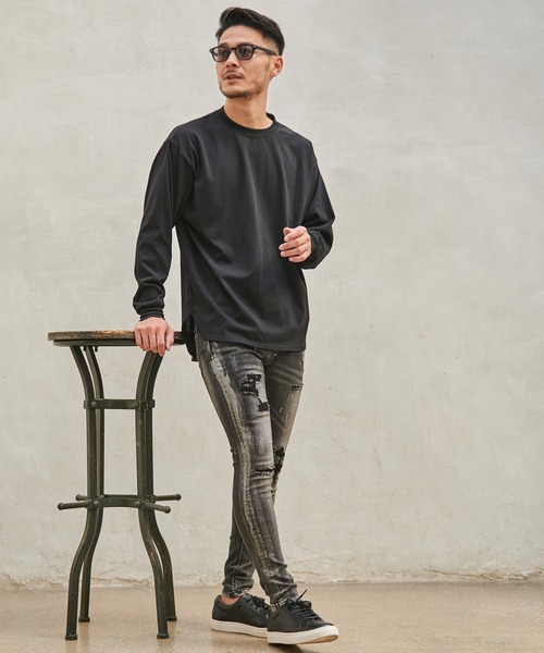 SILVER BULLET(シルバーバレット)の「『CavariA/キャバリア』シルケットライクロングスリーブ(Tシャツ/カットソー・メンズ・ホワイト/ブラック・L/XL/M)」の10枚目の写真