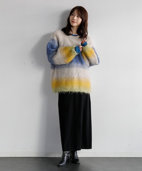 AMERICAN RAG CIE（アメリカンラグシー）の「ラクーンタイトニットスカート（スカート・レディース・ブラウン/ブラック・FREE）」の17枚目の写真