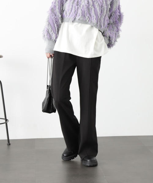 FREE'S MART（フリーズマート）の「◆ウォームジャージフレアパンツ（その他パンツ・レディース・ベージュ/ブラック/モカ・MEDIUM/SMALL/X-SMALL）」の2枚目の写真