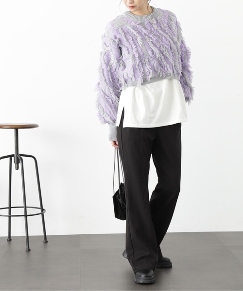 FREE'S MART（フリーズマート）の「◆ウォームジャージフレアパンツ（その他パンツ・レディース・ベージュ/ブラック/モカ・MEDIUM/SMALL/X-SMALL）」の5枚目の写真