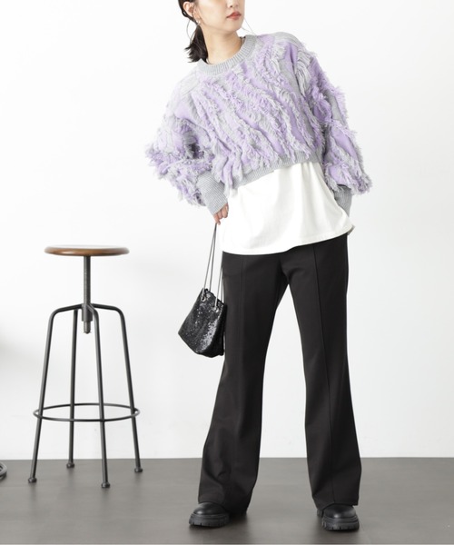 FREE'S MART（フリーズマート）の「◆ウォームジャージフレアパンツ（その他パンツ・レディース・ベージュ/ブラック/モカ・MEDIUM/SMALL/X-SMALL）」の8枚目の写真