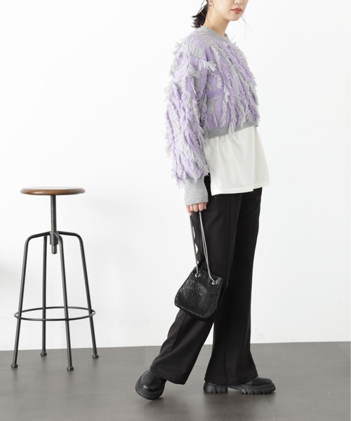 FREE'S MART（フリーズマート）の「◆ウォームジャージフレアパンツ（その他パンツ・レディース・ベージュ/ブラック/モカ・MEDIUM/SMALL/X-SMALL）」の9枚目の写真