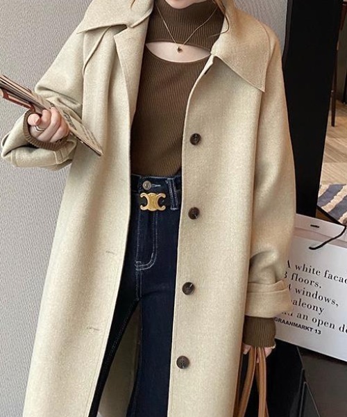 deux amour(ドゥーザムール)の「胸あきデザインリブハイネックプルオーバー(その他トップス・レディース・オレンジ/ブラック/アイボリー/ホワイト/グリーン/ブラウン・FREE)」の13枚目の写真