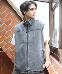 ８(eight) | デニムスタンドZIPベスト(ベスト)