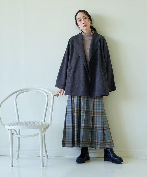 studio CLIP（スタディオクリップ）の「ニードルパンチトッパーコート（テーラードジャケット・レディース・ライトグレー/ネイビー/チャコール・FREE）」の15枚目の写真