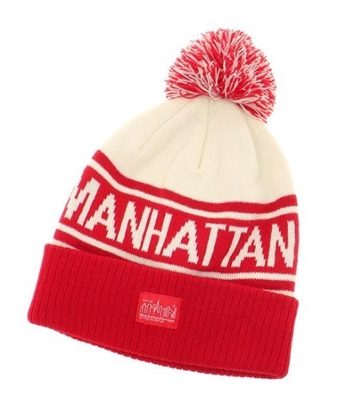 Manhattan Portage（マンハッタンポーテージ）の「Manhattan Portage/マンハッタンポーテージ ビーニー PONPON JACQUARD WATCH MP218（ニットキャップ/ビーニー・メンズ・ブラック/ネイビー/ブラウン/レッド・FREE）」の4枚目の写真