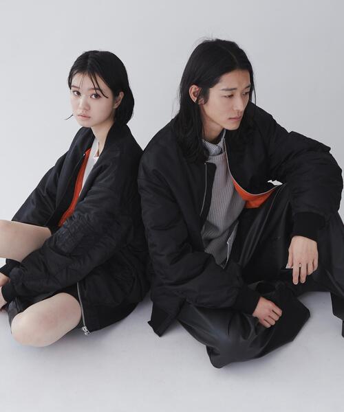 THE STANDARD（ザスタンダード）の「WEGO/ナイロンMA-1（MA-1・メンズ・カーキ/ブラック・MEDIUM/LARGE）」の8枚目の写真