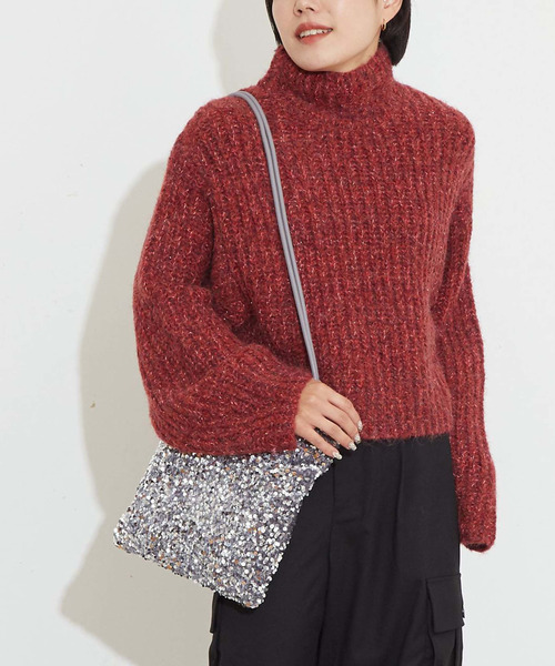 CONVERSE TOKYO（コンバーストウキョウ）の「SEQUINS SHOULDER BAG（ショルダーバッグ・レディース・マルチ/シルバー/ブラック・FREE）」の5枚目の写真