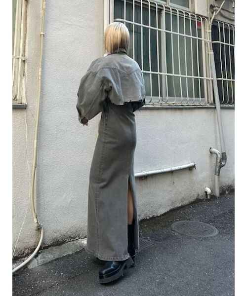 EVRIS(エヴリス)の「フリンジデザインデニムジャケット【セットアップ着用可能】(デニムジャケット・レディース・インディゴブルー/ブルー/ブラック/ピンク・FREE)」の12枚目の写真