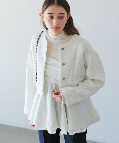 La TOTALITE（ラトータリテ）の「ラメツィードビジュージャケット