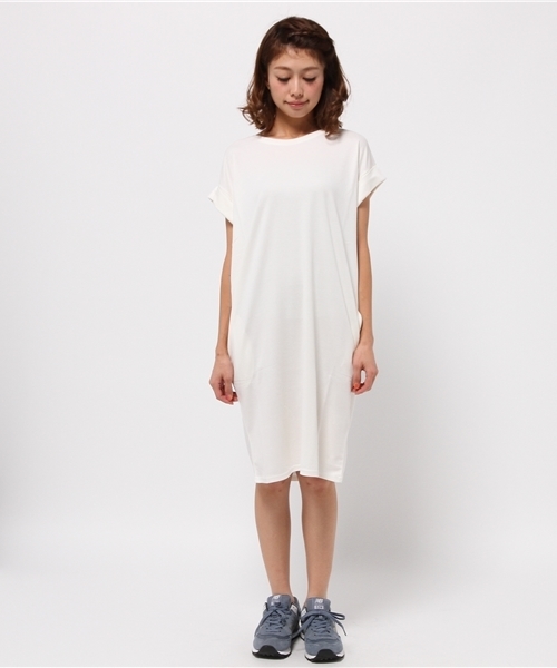 mystic（ミスティック）の「レーヨンシンプルワンピース（ワンピース・レディース・キャメル/オフホワイト/カーキ/ブラック・ﾌﾘ-）」の10枚目の写真