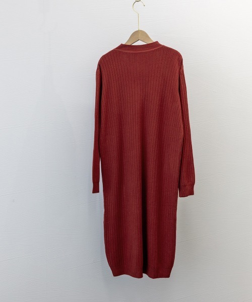 Miniministore(ミニミニストア)の「リブニットワンピース ロング丈 vネック(ワンピース・レディース・ワインレッド/ブラック/アイボリー・フリー)」の14枚目の写真