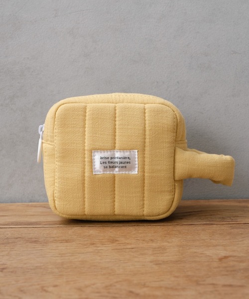 BIRTHDAY BAR(バースデイバー)の「スクエア中綿ポーチ(ポーチ・レディース・グリーン/イエロー/アイボリー・フリー)」の3枚目の写真