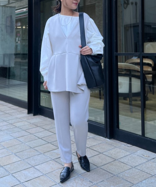 un dix cors（アンディコール）の「フェイクレザーショルダーバッグ（ショルダーバッグ・レディース・ブラック/アイボリー・FREE）」の14枚目の写真