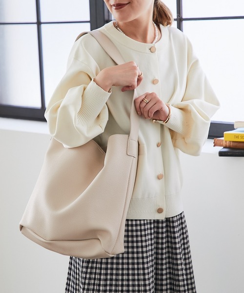 un dix cors（アンディコール）の「フェイクレザーショルダーバッグ（ショルダーバッグ・レディース・ブラック/アイボリー・FREE）」の22枚目の写真