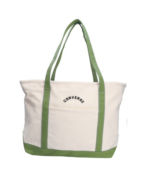 CONVERSE（コンバース）の「【CONVERSE/コンバース】CV ARCH TOTE BAG L アーチロゴトートL（トートバッグ・メンズ・グリーン/ホワイト/ネイビー/ブラック・FREE）」の3枚目の写真