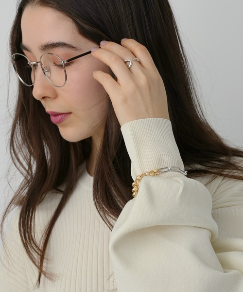 saloon（サルーン）の「SALOON(サルーン)/ミックスチェーンブレスレット（ブレスレット・レディース・その他5・FREE）」の4枚目の写真