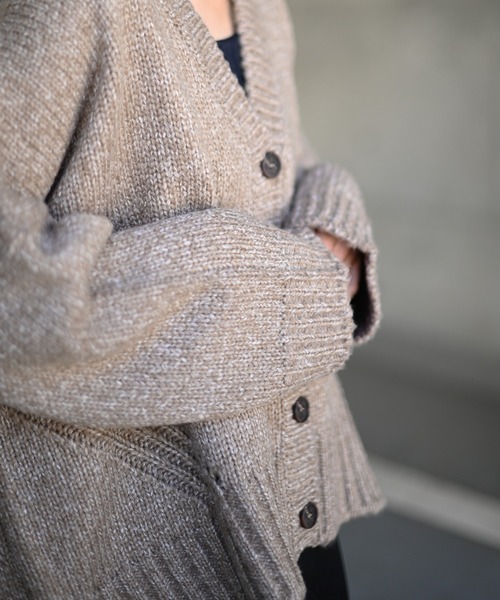 Marient（マリエント）の「畦編みミックスニットCD（ニット/セーター・レディース・ネイビー/ベージュ・FREE）」の6枚目の写真