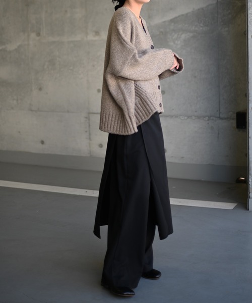 Marient（マリエント）の「畦編みミックスニットCD（ニット/セーター・レディース・ネイビー/ベージュ・FREE）」の8枚目の写真