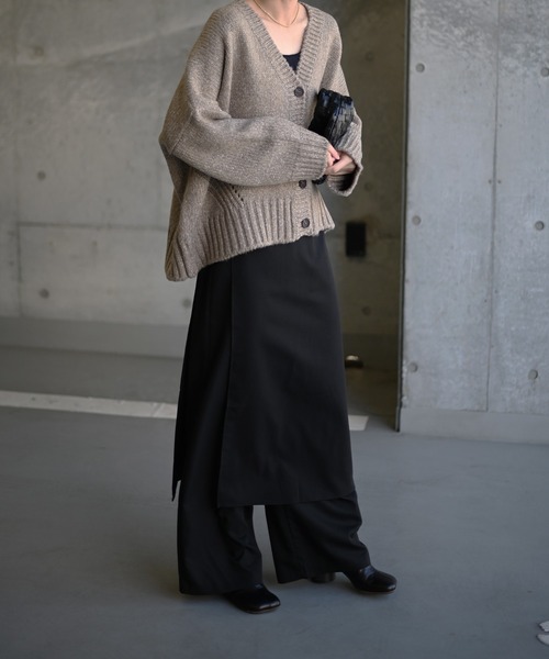 Marient（マリエント）の「畦編みミックスニットCD（ニット/セーター・レディース・ネイビー/ベージュ・FREE）」の11枚目の写真