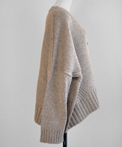 Marient（マリエント）の「畦編みミックスニットCD（ニット/セーター・レディース・ネイビー/ベージュ・FREE）」の13枚目の写真