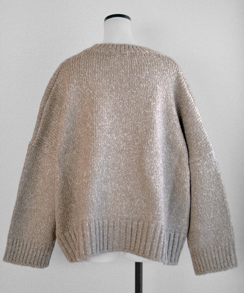 Marient（マリエント）の「畦編みミックスニットCD（ニット/セーター・レディース・ネイビー/ベージュ・FREE）」の14枚目の写真