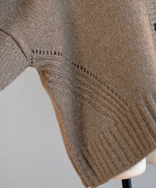 Marient（マリエント）の「畦編みミックスニットCD（ニット/セーター・レディース・ネイビー/ベージュ・FREE）」の16枚目の写真