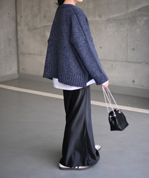 Marient（マリエント）の「畦編みミックスニットCD（ニット/セーター・レディース・ネイビー/ベージュ・FREE）」の19枚目の写真