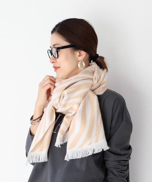 Montaluly（モンタルリー）の「【Montaluly】ゼブラ柄ストール-ZEBRA STALL（ストール/ショール・レディース・ゼブラ・FREE）」の2枚目の写真