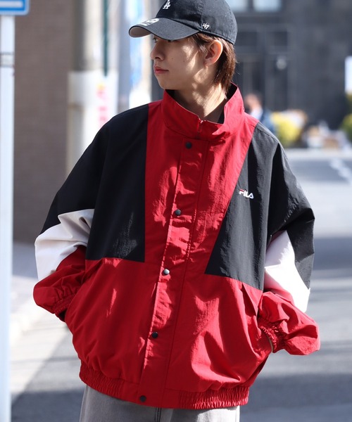FILA(フィラ)の「【FILA/フィラ】切り替え カラートラックジャケット(ナイロンジャケット・メンズ・ブラウン/レッド/グリーン・LL/L/M)」の21枚目の写真