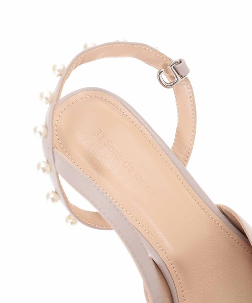 31 Sons de mode（トランテアン　ソン　ドゥ　モード）の「パールミュール（パンプス・レディース・シルバー/ピンク/ブラック・M/S/L）」の16枚目の写真