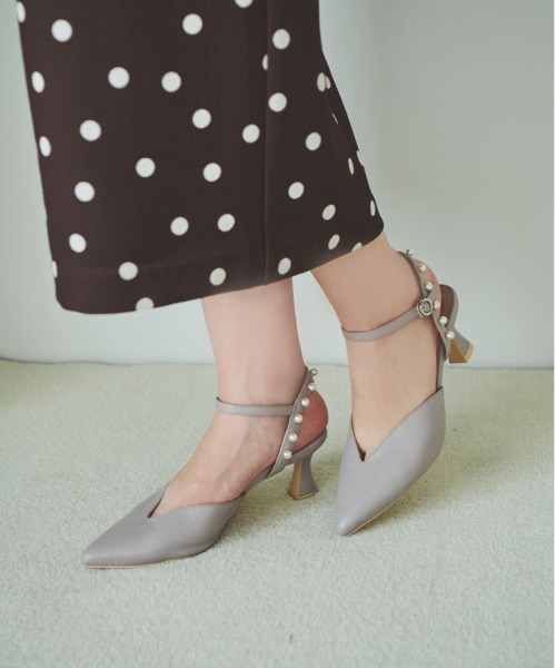 31 Sons de mode（トランテアン　ソン　ドゥ　モード）の「パールミュール（パンプス・レディース・シルバー/ピンク/ブラック・M/S/L）」の6枚目の写真