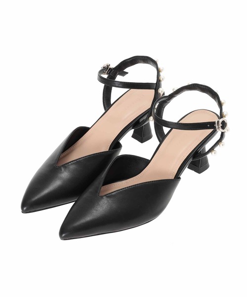 31 Sons de mode（トランテアン　ソン　ドゥ　モード）の「パールミュール（パンプス・レディース・シルバー/ピンク/ブラック・M/S/L）」の8枚目の写真