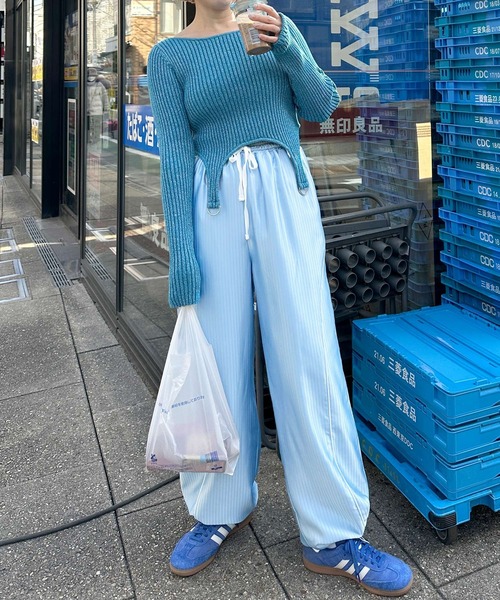 Alley by w closet（アリーバイダブルクローゼット）の「【Alley】パイピング切替パンツ（その他パンツ・レディース・ピンク/サックスブルー・FREE）」の10枚目の写真