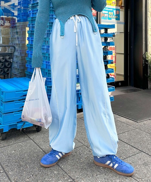 Alley by w closet（アリーバイダブルクローゼット）の「【Alley】パイピング切替パンツ（その他パンツ・レディース・ピンク/サックスブルー・FREE）」の11枚目の写真